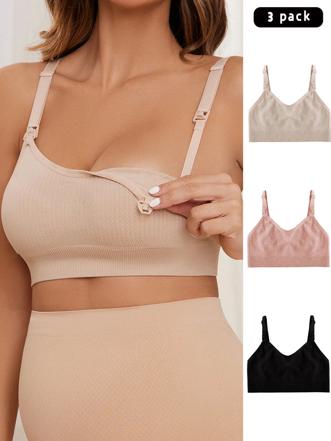 3-Piece Maternity Nursing Bra Set