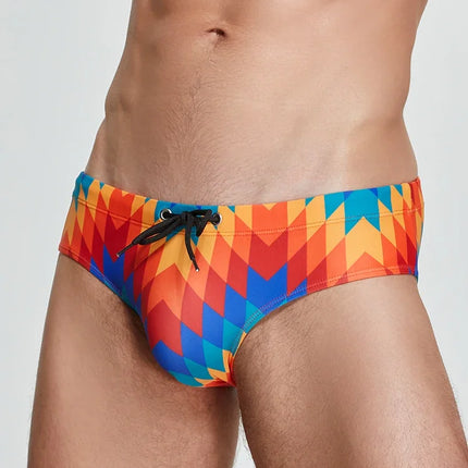 Men's Geometric Print Swim Briefs