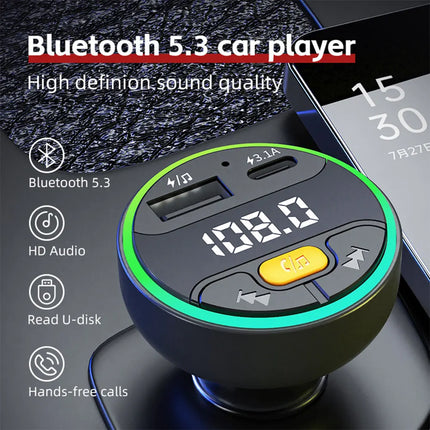 Bluetooth FM Transmitter with USB-C Charger
