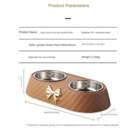 Double Pet Food Bowl