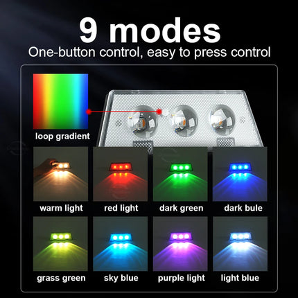 2-Pack Colorful Solar Wall Lights