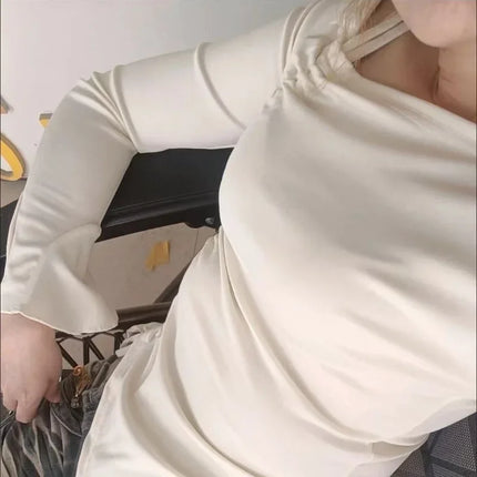 Women's Off-Shoulder Flare Sleeve Top