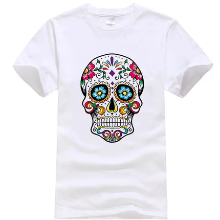 Men's Skull Print Streetwear T-Shirt