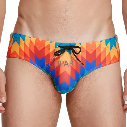 Men's Geometric Print Swim Briefs