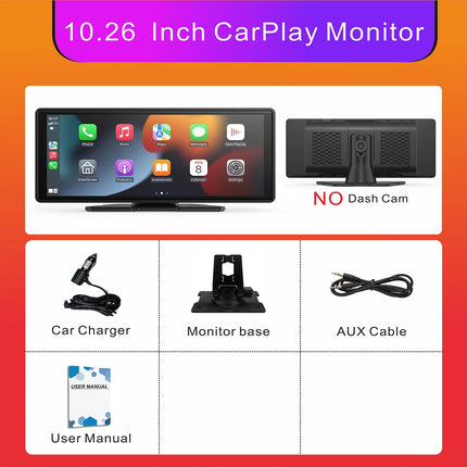Universal Portable Wireless Carplay Screen for Car with Android Auto Touchscreen Car Stereo System