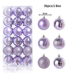 36pcs Light purple / 3cm