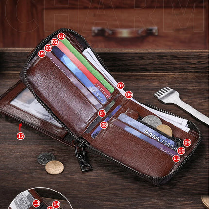 Genuine Leather Bifold Wallet