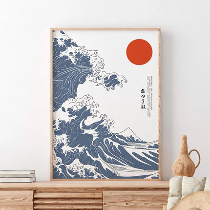 Japanese Wave Landscape Wall Art