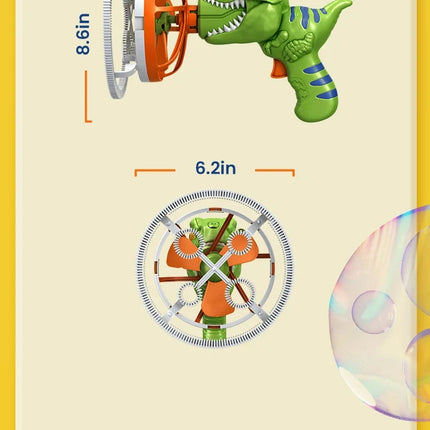 2-in-1 Dinosaur Bubble Gun