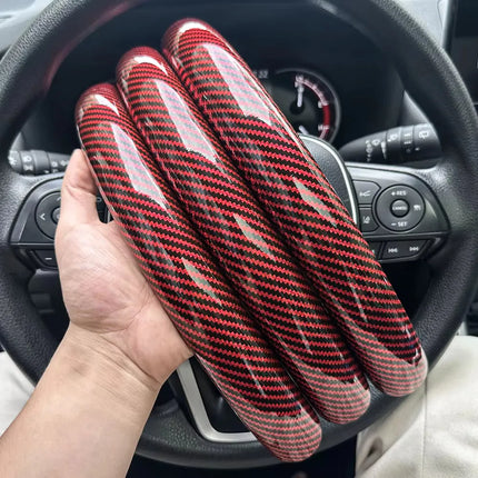 Carbon Fiber Steering Wheel Cover Set – 3 Pieces