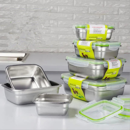 Stainless Steel Food Storage Box Set