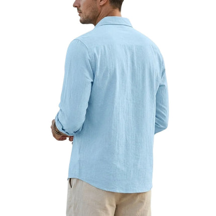 Men’s Linen Cotton Casual Shirt