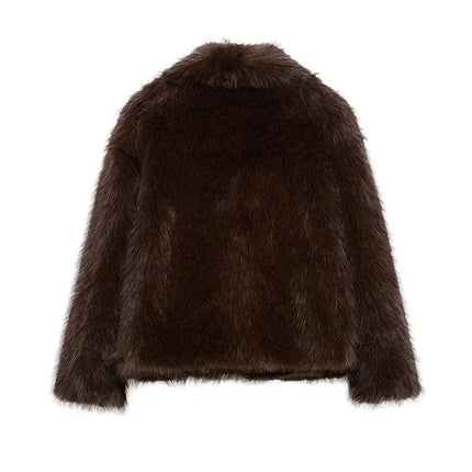 Women's Fluffy Faux Fur Coat