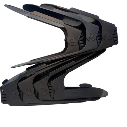 Adjustable Double-Layer Plastic Shoe Rack