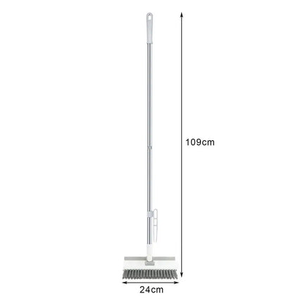 Rotatable Floor Scrub Brush with Squeegee