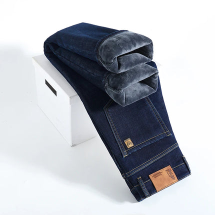 Men’s Warm Fleece-Lined Jeans