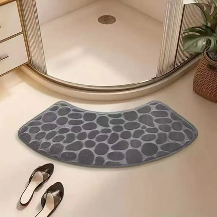 Curved Absorbent Bathroom Mat