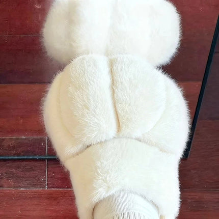 Women's Cat Paw Plush Slippers