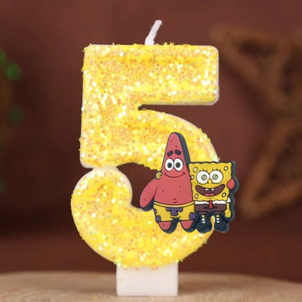 Cartoon Number Birthday Candles