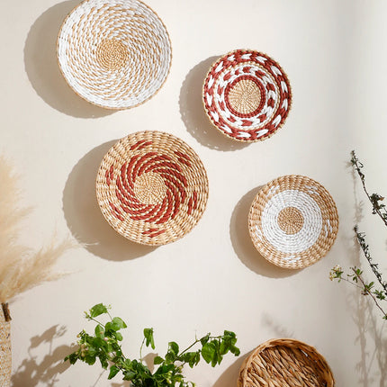 Boho Woven Wall Basket Decor