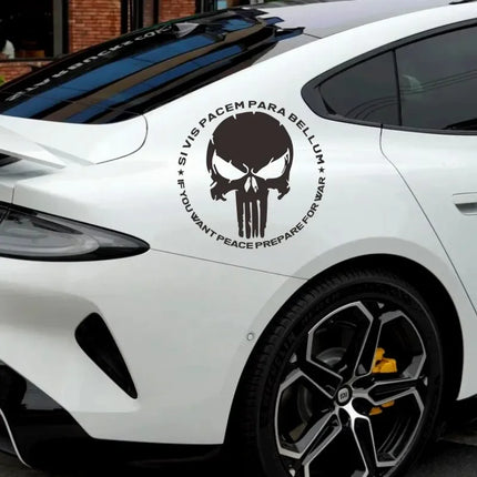 Reflective Skull Car Decal