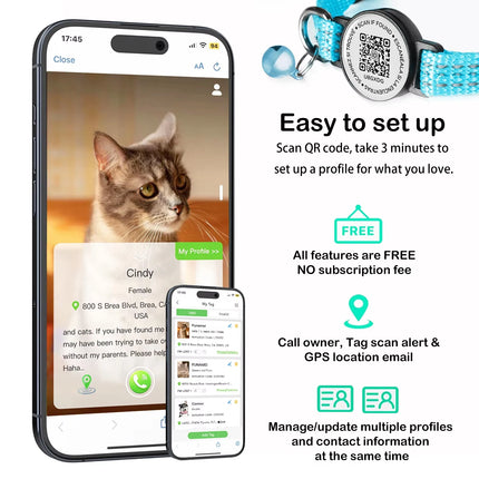 Reflective GPS Cat Collar