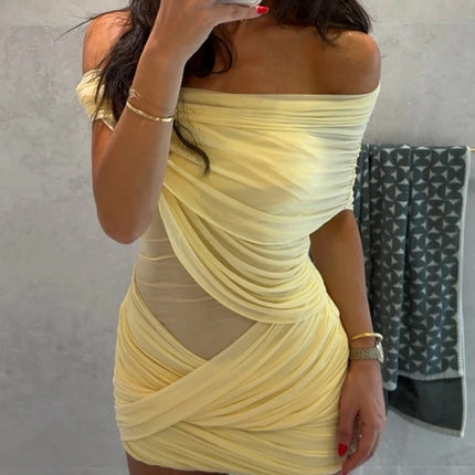 Sheer Backless Bodycon Mini Dress