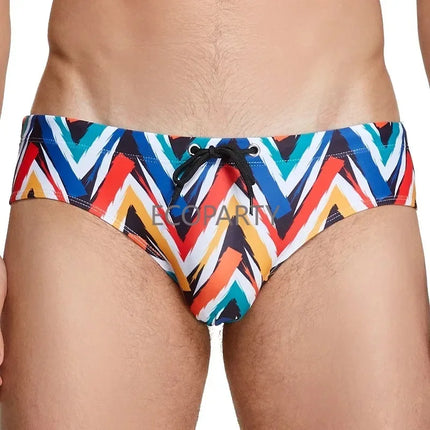 Men's Geometric Print Swim Briefs