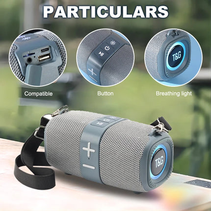 Portable Wireless Bluetooth Speaker with FM Radio and Powerful Bass