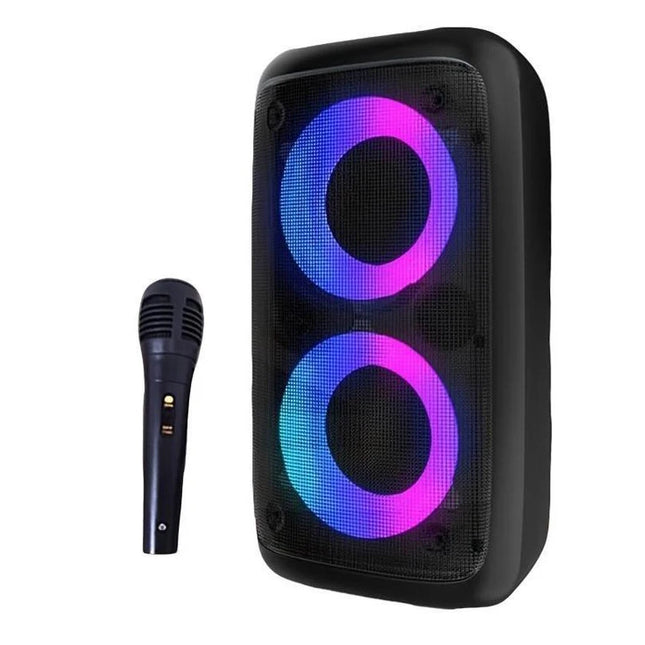 Portable Karaoke Bluetooth Speaker with LED Lights
