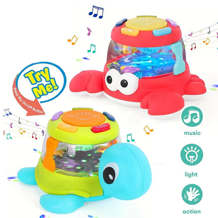 Kids' Musical Turtle and Crab Drum Toy