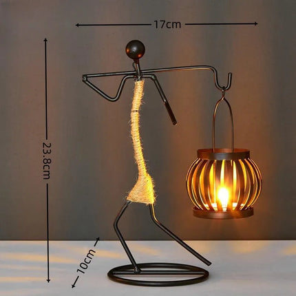 Nordic Abstract Metal Candle Holder