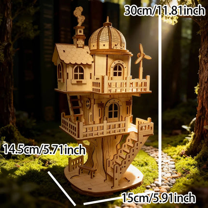 3D Wooden Tree House Puzzle