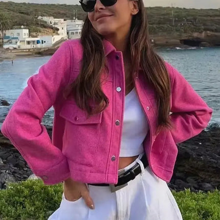 Women's Button-Up Casual Jacket