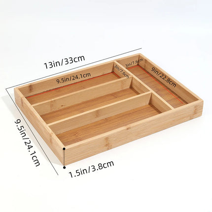 Bamboo Cutlery Drawer Organizer