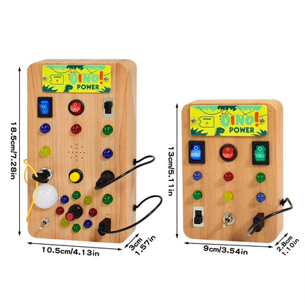 Montessori LED Sensory Activity Board with Switches and Buttons