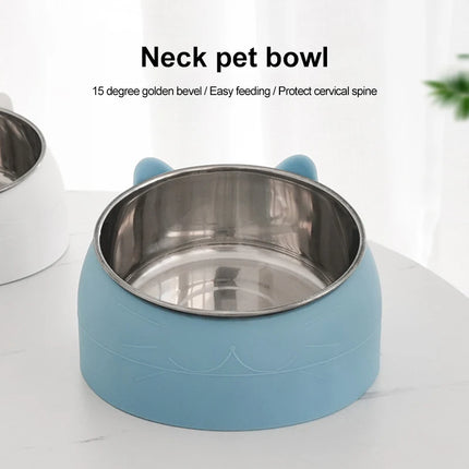 Inclined Stainless Steel Pet Bowl
