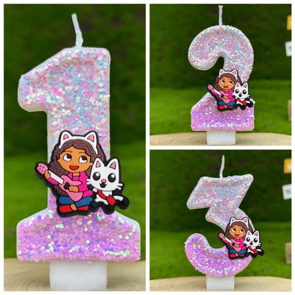 Cartoon Number Birthday Candles