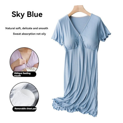 Padded Maternity Nursing Sleep Dress