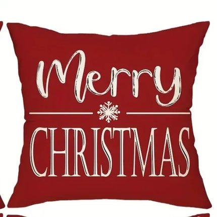 Red Christmas Pillow Cover