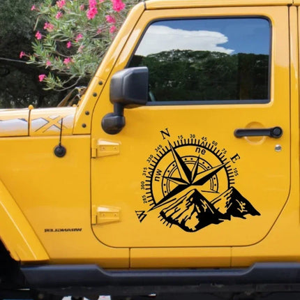 Mountain Compass Vinyl Car Decal