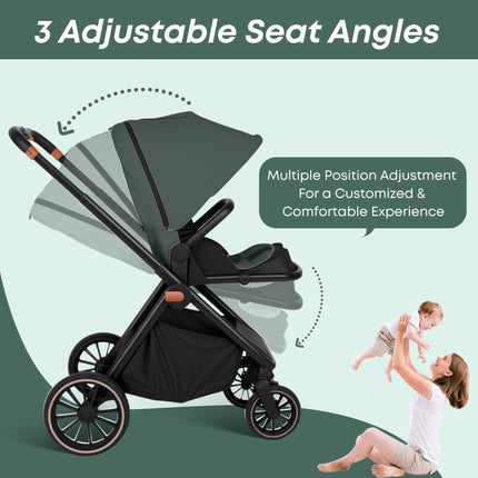 2-in-1 Lightweight Baby Stroller