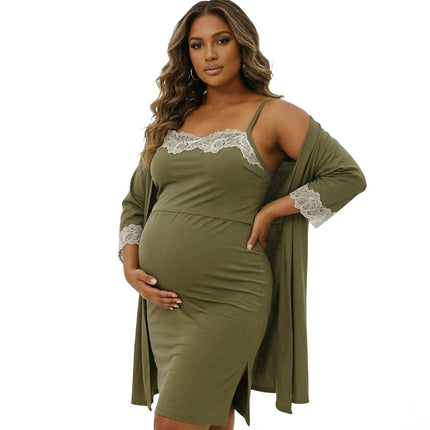 Maternity and Nursing Pajama Set