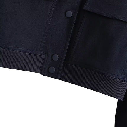 Women's V-Neck Bomber Jacket