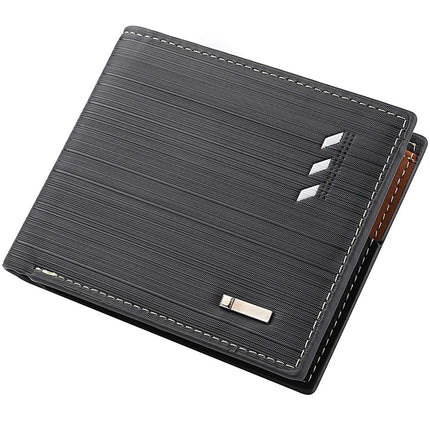 Stripe Leather Bifold Wallet
