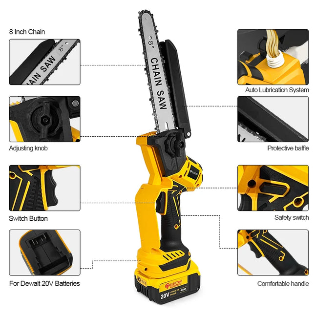 8-Inch Cordless Brushless Chainsaw