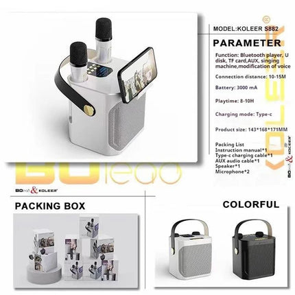 Portable Karaoke Bluetooth Speaker