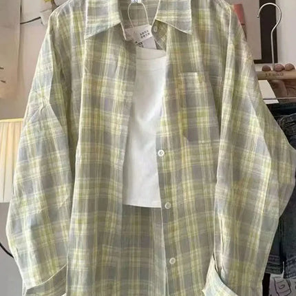 Women's Oversized Plaid Shirt