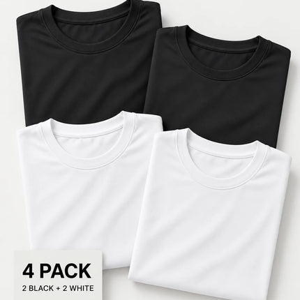 4-Pack Basic Short Sleeve T-Shirts