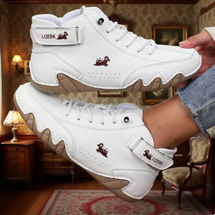 Women's Leather High-Top Shoes